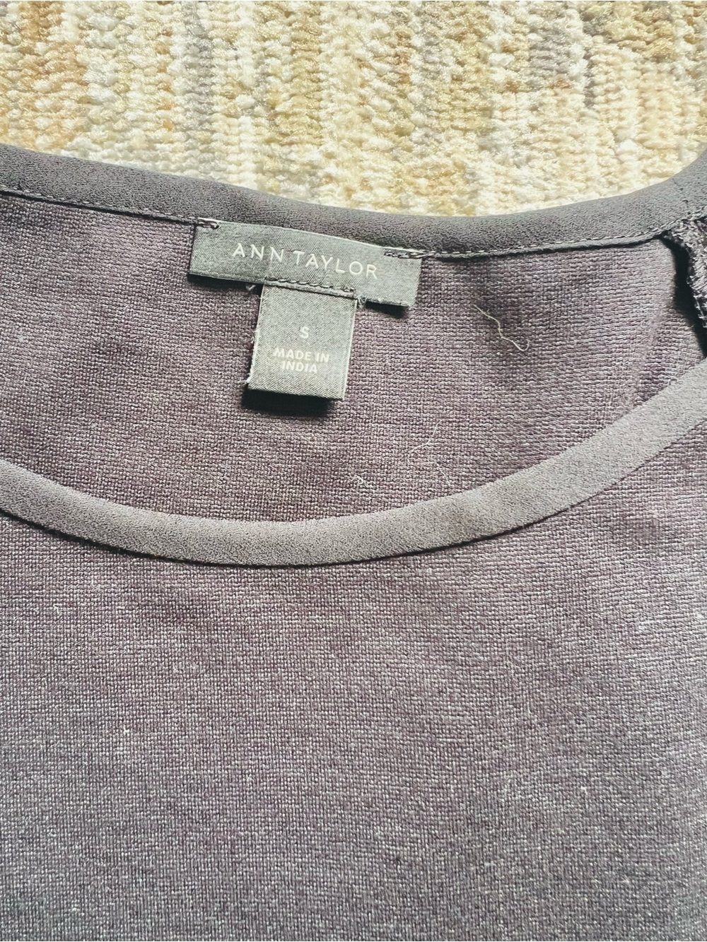 Ann Taylor Black Sheer-Sleeve Women’s Top and Gray Top Bundle - Picture 4 of 6